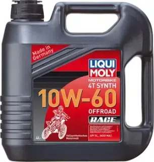 LIQUI MOLY Motorbike 4T Synth 10W60 Offroad Race, plně syntetický motorový olej 4 l